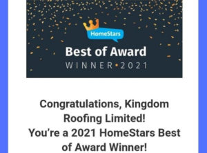 Kingdom Roofing Awarded 2021